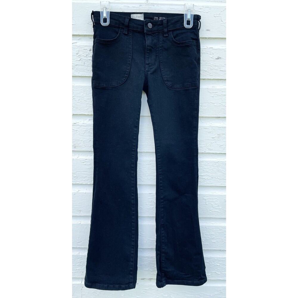 PILCRO Jeans Womens 25 Black Bootcut Stretch Denim Athropologie Designed Phila